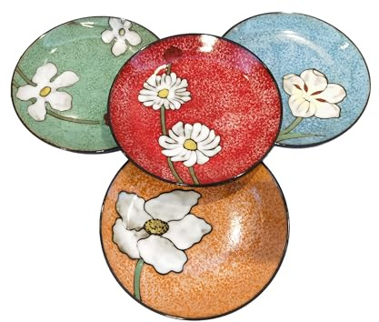 Ceramic Plates For Kitchen, 11 In - Plates Set of 4 - For Salad,Pizza,Bread, Sushi, Pasta,Appetizer, Serving etc - Dishwasher, Microwave, and Oven Safe - For Breakfast, Lunch and Dinner (11 Inch)