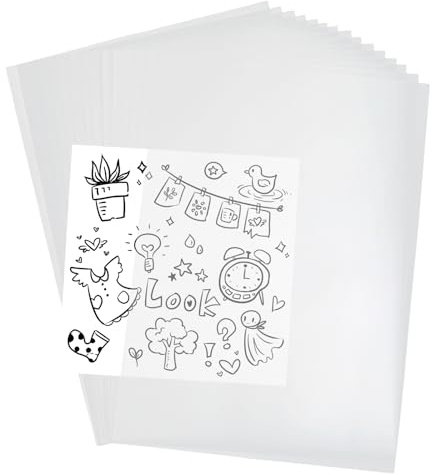 Kievano Transparentpapier bedruckbar A4 – 100 Blatt 110 g/m², hochwertiges Transparentpapier zum Drucken, Zeichen- & Bastelpapier für Inkjet & Laserdrucker
