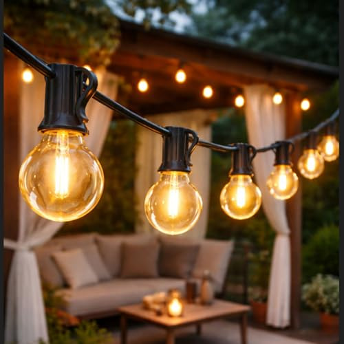 MIRATIC Dimbar LED-ljusslinga Girlande med Fjärrkontroll – 9 ljuslägen Justerbar Ljusstyrka Utbytbara Plastlampor för Trädgård Gård Bistro och Hem IP44 (15)