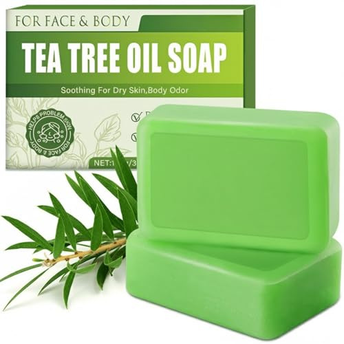 Tea Tree Oil Soap Bar, Antifungal Soap, Body Acne Cleanser