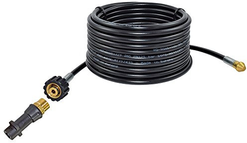 Rohrreinigungsschlauch 15m mit Düse und Kunststoff-Bajonett für Kärcher, Aldi usw.