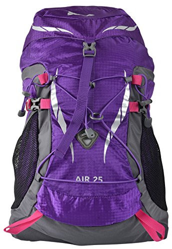 JAM 25L Purple Waterproof Rucksack Air Hiking Camp Hydrate Trek Travel Backpack