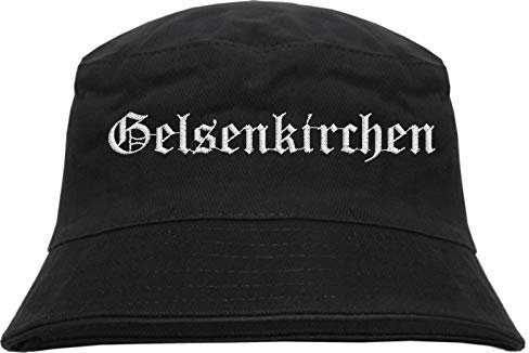 HB_Druck Gelsenkirchen Fischerhut - Bucket Hat - Bestickt - Schwarz L/XL