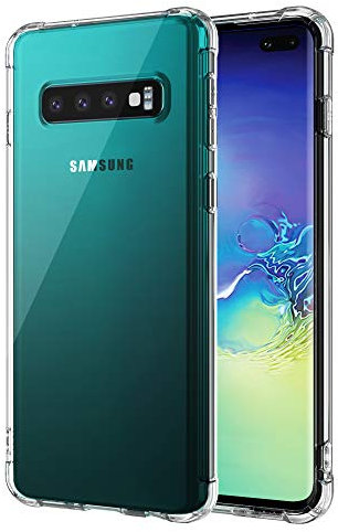 Uluck Gehäuse für Samsung Galaxy S10 Plus, kristallklares [Anti-Gelb] Ultra Slim Soft TPU Silicon Schockdicht, Anti-Kratzer-Samsung S10-Telefonhülle-reine Clear (6,4 Zoll)