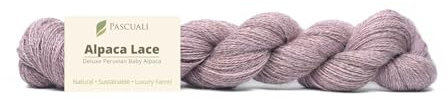 PASCUALI Alpaca Lace |Strickwolle aus 100% Alpakawolle, Alpaka Wolle zum Stricken und Häkeln, 1 Strang - 50g, Farbe:Malve 27