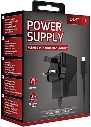 Venom Nintendo Switch Power Supply (kompatibel mit Konsole, Dock und Pro Controller) (Nintendo Switch)