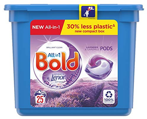 Bold All-in-1 Pods Washing Liquid Capsules Lavender & Camomile 25 Washes