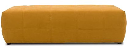 DOMO. collection Polsterhocker Brandon, Sitzhocker, Fußhocker, Hocker 150 x 60 x 40 cm (BxTxH), gelb