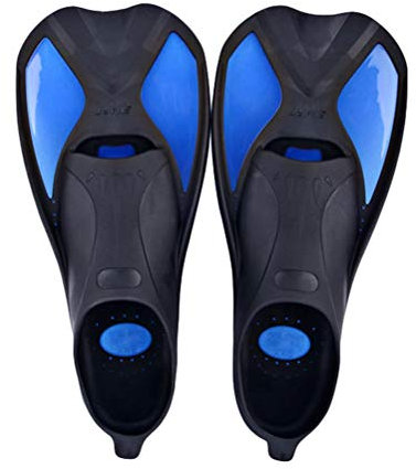 N / A Pinne da Piscina Unisex-Adulto Leggero Pinne Snorkeling Corte Pinne Allenamento Nuoto - Blu, L