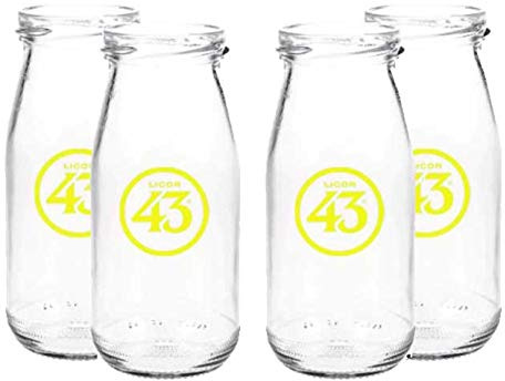 Licor 43 Milchflasche - 4er Set Milchglas Cocktailglas Likör Liquor 43er
