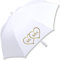 iX-brella XXL Stockschirm Fiberglas Golf Automatik Weiß Mr. & Mrs. goldene Herzen