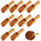 Mini Cuchara de Madera, 10 Piezas Cuchara de Sal con Mango Corto Cuchara Sales de Baño Cuchara,Leche en Polvo Cuchara, Pequeñas de Madera para Especias Té Azúcar Harina(7.5cm)