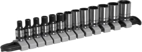 Sealey AK7990 13pc 1/4 Sq Drive Socket Set - Black Series