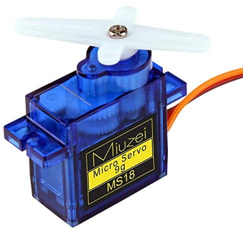 Miuzei Micro Servo Moteur 9G pour RC Robot Bras/Main/Marche Avion Hélicoptère Bateau Voiture Véhicule Commande avec Câble,180° Mini Servomoteur Compatible avec Arduinoet et Raspberry Pi