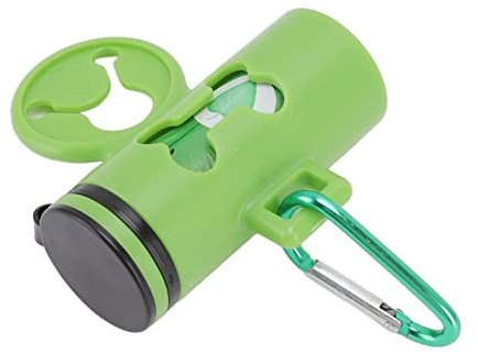 Hundekotbeutelspender, ABS, langlebig, stark, einzigartiger Kotbeutelhalter, freihändiger Haken, Design, Metall-Schlüsselanhänger, Hundekotbeutelhalter, Hundebeutelspender für Leine(Grün)