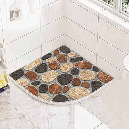 AHDFY Antirutschmatte Dusche, Duschmatte rutschfest, Duscheinlage - Duschvorleger Halbrund rutschfeste Matte Ideal Für Begehbare Duschwannen, Senioren & Kinder,A,60x60cm