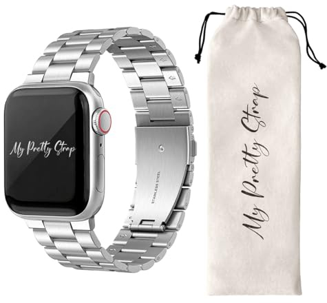 My Pretty Strap Classic Apple Watch Band 38/40/41mm or 42/44/45/49mm Stainless Steel Metal Gold/Silver/Black