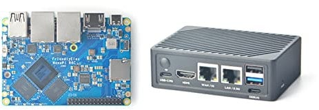 Nanopi R6C Mini Router OpenWRT mit PCle 2.5Gbps Ethernet LPDDR4X 8GB RAM 6Tops NPU Mali-G610 GPU Rockchip RK3588S CPU für NAS IOT Smart Gateway Support Android FriendlyWrt (mit CNC Metallgehäuse)