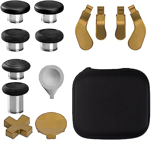 14 in 1 levette in metallo per Xbox One Elite Series 2, accessori per controller Elite Series 2, accessori di ricambio, accessori da gioco, joystick in metallo Mod 6 Swap, 4 palette, 2 D-pad, 1