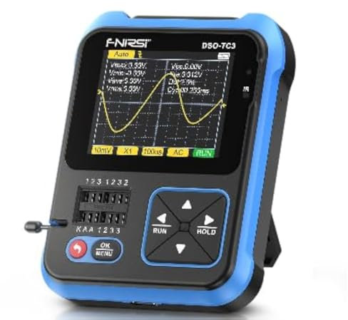 YuqiaoTime FNIRSI DSO-TC3 Digital Oscilloscope Transistor Tester Function Signal Generator 3 in 1 Multifunction Electronic Component Tester (DSO-TC3 With P6100)