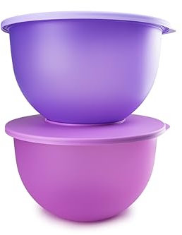 Tupperware Schüssel Junge Welle Servierschüssel Servier Schale 4,3 L flieder + 4,3 L lila