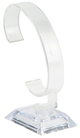 Yosoo Health Gear Acrylic Transparent Watch Display Stand, Single Holder Jewelry Stand Clear Bracelet Stands, Removable Holder, Plastic Wrist Rack for Home or Store Usage Retail Shop Showcase