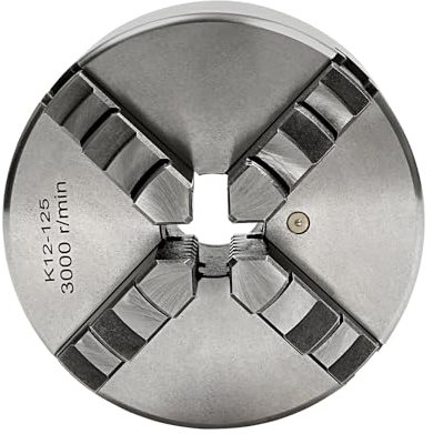 4 mandrini, mandrino autocentrante, 80/100/125 mm, alta precisione, regolabile su ganasce positive/negative, per tornio (125 mm)