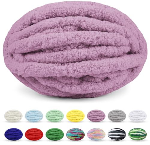 Uiopa Sperrige Armstricken Wolle, 250g Dicke Wolle Flauschige Chunky Yarn, Bulky Chunky Wool Häkelwolle Dickes Garn für Handgestrickte Decken, Kissen, Teppiche, Schals, DIY-Projekte