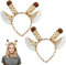 UILYNIU 2 Pièces serre-tête girafe,serre-tête oreilles de girafe,Ensemble de Costume de Girafe, Déguisements Girafe, Kit Girafe,cornes de girafe pour Carnaval Halloween Mascarade Anniversaire (2 pcs)