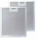 ZYWUOY Metall-Fettfilter für Dunstabzugshaube, silberfarben, 305 x 267 x 9 mm, 2 Stück
