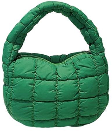 Stilvolle Cloud Handtasche Koreanischer Stil Nylon Kleine Tasche für Damen und Mädchen, grün