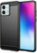 TailTech Case for Motorola G84, Carbon Fiber Pattern & Anti-Slip Texture, Shock-Absorbent TPU Phone Case, Black