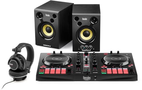 Hercules DJ Essentials Kit – Kit todo en uno para aprender a pinchar – Software y tutoriales incluidos