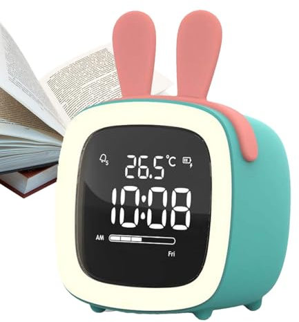Ahuuen Schlaftrainer für Kinder, Schlaftrainingsuhr für Kleinkinder | LED Cartoon Wecker Wecker Schlaftrainer - Kinderwecker für Schlafzimmer, Nachttisch, Tisch, Kinderzimmer