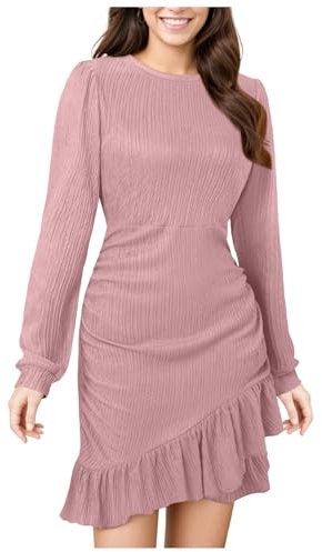 Robe de Noel Femme Vintage Robe Courte Sexy à Manches Longues pour Femme Motif Léopard Fermeture Éclair Bidirectionnelle Effet Mouillé Clubwear robe de demoiselle d'honneur femme enceinte jupe bleue