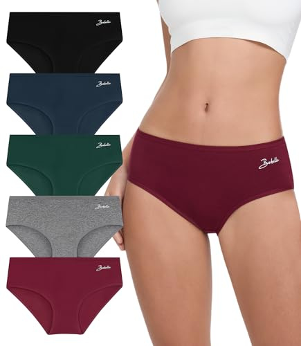 Bobelle Unterhosen Damen 5er Pack, Baumwolle Atmungsaktiv Unterwäsche Bequeme Slips Weich Frauen Panties Stretch (S-XXL) (DE/NL/SE/PL, Alphanumerisch, XL, Regular, Regular, Multicolor01)
