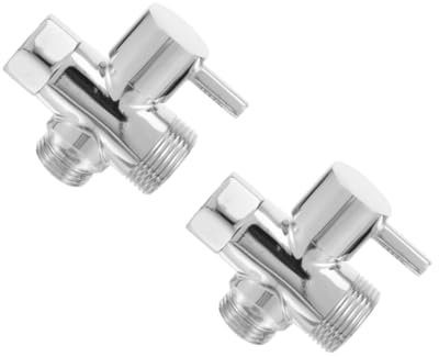 Gadpiparty 2 Stück 3 Absperrventil Europäischer Reisesteckeradapter Bidet-Sprayer Schnellkupplungsset für Gartenschläuche Auslauf Ablassventil schließen Wasserhahnadapter Silver