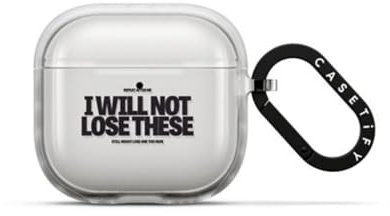 CASETiFY Impact Airpods (4. Generation) Hülle mit Ring – I Will Not Lose These von Okiden – Frost