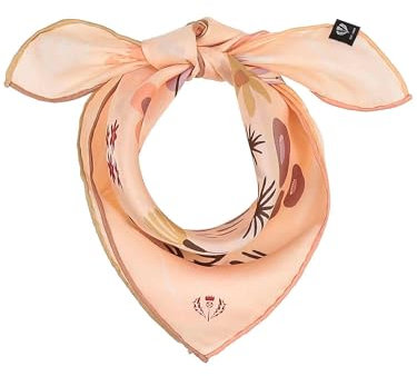 FRAAS Halstuch Damen aus 100% reiner Seide - Nickituch mit Blumen-Muster - 51 x 51 cm - Schickes Seidentuch Bandana