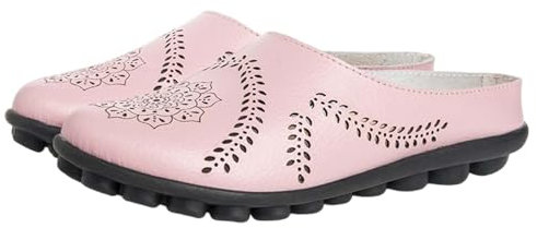 Zoccoli e pantolette da donna, scarpe da giardino, estive, in gomma, semi-aperte, punta chiusa, leggere, in gomma, morbide, antiscivolo, leggere, Rosa 1, 43 EU