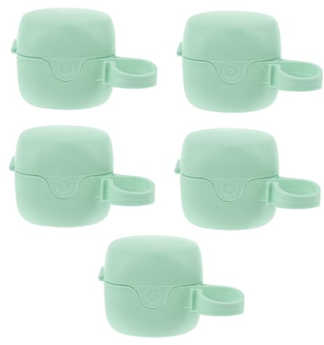 SUPVOX Lot De 5 Boîtes Porte-tétines Pour Bébé Portable Vert Fonction Anti-poussière En Pp Large Ouverture Pour Rangement Sûr Et Pratique Usage Quotidien Parents Actifs