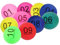Yardwe Lot de 10 Boules de Loterie Numérotées en Plastique Boules de Tombola pour Fête Jouets de Jeu Accessoires de Divertissement