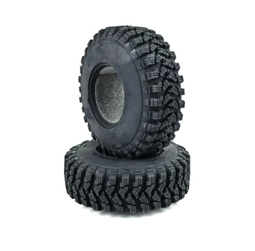 JVRWSC Rc Pneumatici Set Compatibile con Axial per SCX10 D90 TF2 per MST per Tamiya per Voodoo 1:10 RC Crawler Car Upgrade Parts 2 Pezzi 1.9 Pneumatici per Ruote in Gomma 105 * 35mm