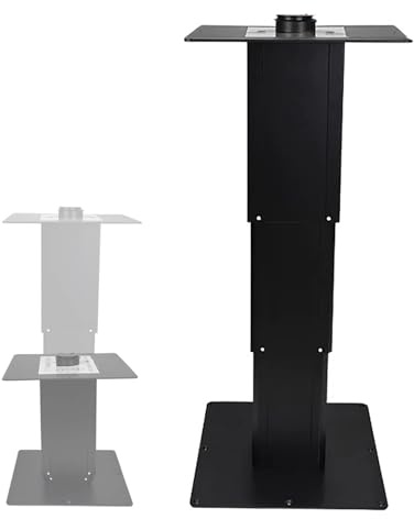 WPWSDWMX Verstellbarer Tischfuß für Wohnmobile mit Gasdruckfeder, Robuster Teleskop-Tischfuß aus Aluminiumlegierung für Yachten(Black)