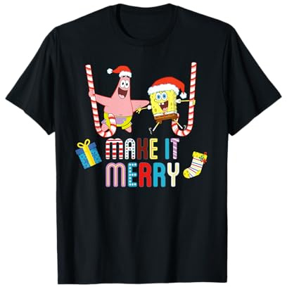 Sponge Bob - Schwammkopf Make It Merry Weihnachten T-Shirt