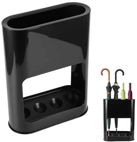 ZONJIE Regenschirmständer 4 Slots Schirmständer, Schirmhalter mit Abnehmbarer Abtropfschale, Kunststoff Regenschirm Halter, Regenschirmkorb Schirmständer für Lange/Kurze Zuhause, Innendekoration