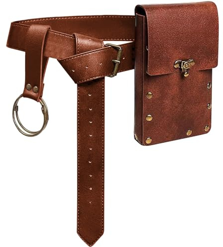 WERFORU Wikinger Gürtel Herren Damen Mittelalter Gürtel Mittelalter Accessoires