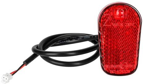 INOPARTS LED Rücklicht für Xiaomi 4 Lite (2nd Gen) DE E-Scooter, Rotes Bremslicht mit 2-Pin Anschluss, 42cm Kabel, Hochwertiges Heckleuchten Ersatzteil (1 Stück)
