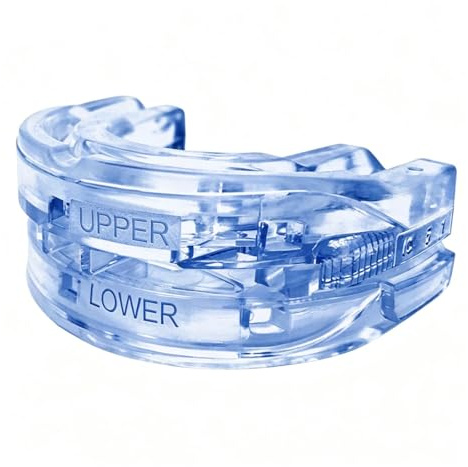 Sleepzee Anti-Schnarch-Mundstück adjustable Schnarchschiene, Anti Schnarch Schiene für Männer und Frauen, effektive Linderung bei Schnarchen und Zähneknirschen (Blau)