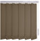 Sonnenschutz-HH® - Lamellenvorhang cappuccino lichtdurchlässig - Breite 180 cm x 125 cm Höhe - Lamellenbreite 127mm Vertikaljalousie Vertikalanlage Schiebevorhang